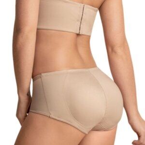 #1110 Leonisa Women's Rear-Padded Brief 012688 - Light Beige- Nude 01